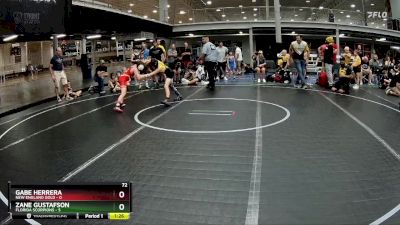 72 lbs Round 4 (8 Team) - Zane Gustafson, Florida Scorpions vs Gabe Herrera, New England Gold