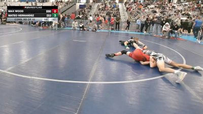 132 lbs Cons. Rd Of 16 - Max Wood, Bear River Wrestling Club vs Mateo Hernandez, Colorado