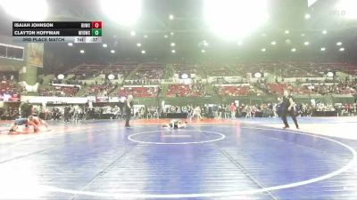 74 lbs 3rd Place Match - Clayton Hoffman, Mine Yard Dogs Wrestling Club vs Isaiah Johnson, Montana Disciples