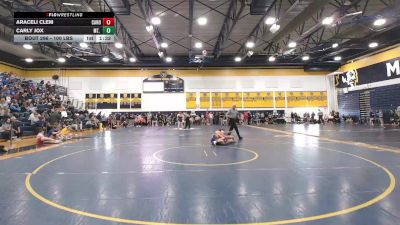 100 lbs Semifinal - Araceli Clem, Canon-McMillan vs Carly Jox, Mt. Lebanon