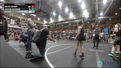 88-95 lbs Rr Rnd 3 - Devyn Vincent, Lions Wrestling Academy vs Ashlynn Clark, Team Nomad