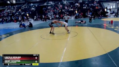 150 lbs Cons. Round 1 - Lincoln Kemling, Aurora Wrestling Club vs Henry Schaffer, Lincoln Southeast