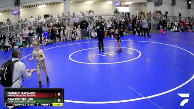 41 lbs Quarterfinal - Mariely Machado, Bandas Wrestling Academy vs Dawson Sellari, Texas Elite Wrestling Club