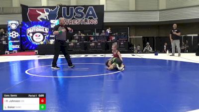 10U Boys - 56 lbs Cons. Semis - Liam Baker, Savage House Wrestling Club vs Ryddik Johnson, Eastern Oregon Elite