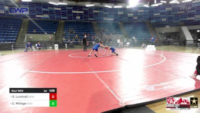 87 lbs Final - Shay Lundvall, Sebolt Wrestling Academy vs Cyrus Millage, Sebolt Wrestling Academy