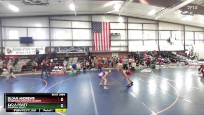 125 lbs Semifinal - Lydia Pratt, Gunnison Valley vs Sloan Andrews, Sanderson Wrestling Academy