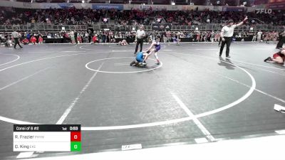 70 lbs Consi Of 8 #2 - Ryker Frazier, Pleasant Hill Youth Wrestling Club vs Quincy King, East Kansas Eagles