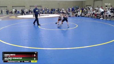84 lbs Semis (4 Team) - Wilfred Koehntop, MAHACA vs Owen Britz, Pierz
