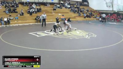 125 lbs Round 2 (6 Team) - Allen Stokes, Fort Hays State vs Carlo Arreola, Southwest Minnesota State