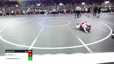 64 lbs Round Of 16 - Gus Andra, Maize vs Clay Blankenship, Mustang Bronco Wrestling Club