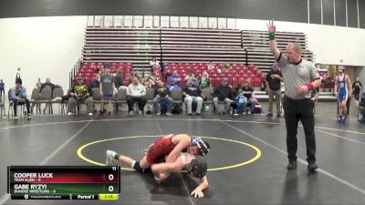 95 lbs Placement Matches (8 Team) - Gabe Ryzyi, Dundee Wrestling vs Cooper Luck, Team Alien