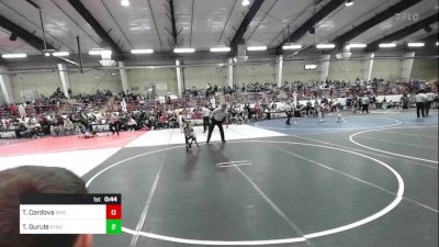 43 lbs Semifinal - Ted Cordova, Sierra Grand Panthers vs Teo Gurule, Stout Wrestling Academy