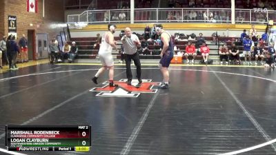 285 lbs Quarterfinal - Logan Clayburn, Southwestern Oregon Community College vs Marshall Rodenbeck, Clackamas Community College