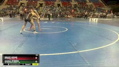 135 lbs Semis & 1st Wrestleback (8 Team) - Grace Lemar, E1-Central Cass vs Hanna Ryberg, W2-Bismarck Legacy