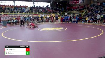 145 lbs Champ. Round 1 - Braden Getz, Roncalli vs Caleb Beals, Franklin
