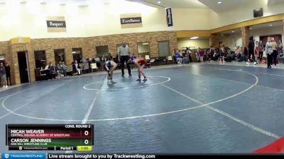 82 lbs Cons. Round 2 - Micah Weaver, Central Indiana Academy Of Wrestling vs Carson Jennings, Oak Hill Wrestling Club