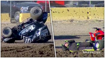 Gauge Garcia Flips At Ocean Speedway, Track Worker Flips Trying To Reach Him