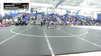 157 lbs 1st Place Match - Braiden Frey, Olathe North vs Kristjan Marshall, Washburn Rural