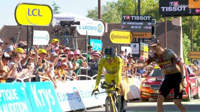 Wout Van Aert Overcome With Joy As Jonas Vingegaard Coasts Into Tour De France Victory
