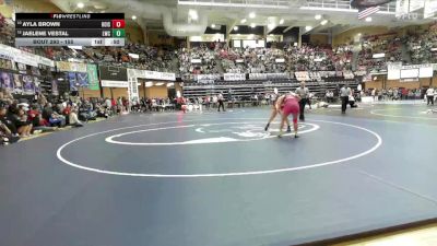 155 lbs Cons. Round 2 - Ayla Brown, Hoisington HS vs Jaelene Vestal, Leoti-Wichita County HS