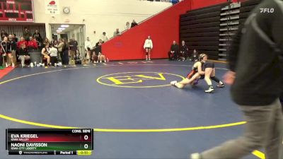 110 lbs Cons. Semi - Eva Kriegel, Iowa Valley vs Naoni Davisson, Iowa City Liberty