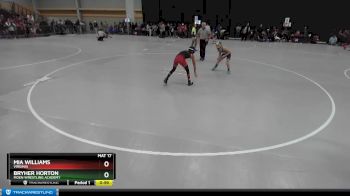 75-82 lbs Semifinal - Mia Williams, Virginia vs Bryher Horton, Moen Wrestling Academy