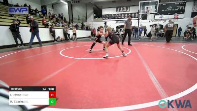 66-68 lbs Rr Rnd 5 - Ike Payne, Hilldale Youth Wrestling Club vs Kiowa Sparks, Grove Takedown Club