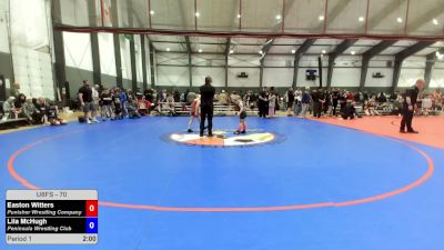 70 lbs Quarters - Easton Witters, Punisher Wrestling Company vs Lila McHugh, Peninsula Wrestling Club
