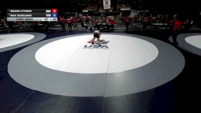 96 lbs Cons. Semis - Maxim Litvinov, Savage House Wrestling Club vs Max Kugelman, Yuba Sutter Combat Wrestling Club