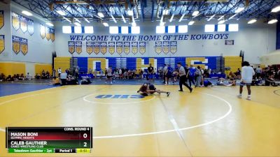 113 lbs Cons. Round 4 - Mason Boni, Olympic Heights vs Caleb Gauthier, Canes Wrestling Club