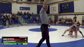 133 lbs Quarters & Wb (16 Team) - Aidan Schaefer, Norwich vs Gianni Manginelli, Springfield