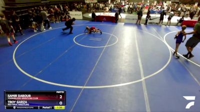 67 lbs Quarterfinal - Samir Daboub, Youngblood Wrestling Club vs Troy Garza, Red Wave Wrestling