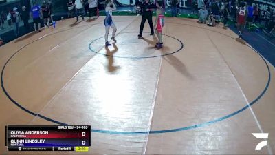 94-103 lbs Round 3 - Olivia Anderson, California vs Quinn Lindsley, Montana