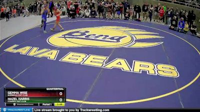 95 lbs Quarterfinal - Gemma Wise, Glendale Mat Club vs Hazel Harris, Cowboy Mat Club