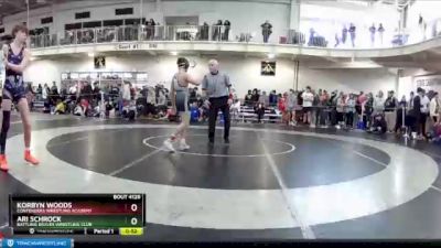 83 lbs Cons. Round 2 - Ari Schrock, Battling Braves Wrestling Club vs Korbyn Woods, Contenders Wrestling Academy