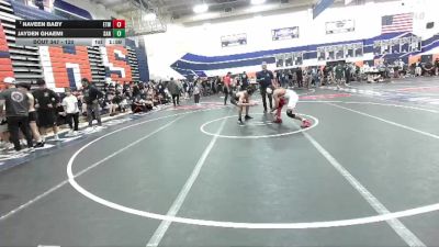 120 lbs Champ. Round 3 - Naveen Baby, Etiwanda vs Jayden Ghaemi, Santiago (Corona)