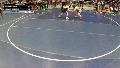 86 lbs Quarters - Niko McKenzie, Aniciete Training Club vs Lincoln Burgess, Gold Rush Wrestling