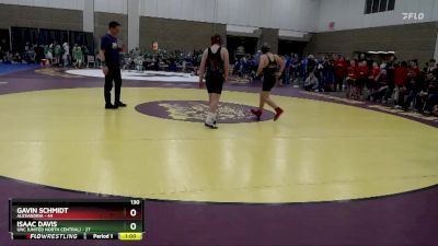 130 lbs Placement (4 Team) - Isaac Davis, UNC (United North Central) vs Gavin Schmidt, Alexandria