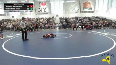 57 lbs Cons. Semi - Muhammad Syed, Buffalo Nomads Wrestling vs Matheo Maliarakis, Savage Wrestling Club