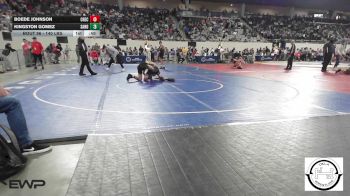 140 lbs Consi Of 8 #1 - Boede Johnson, Checotah Matcats vs Kingston Gomez, Sand Springs Jr High