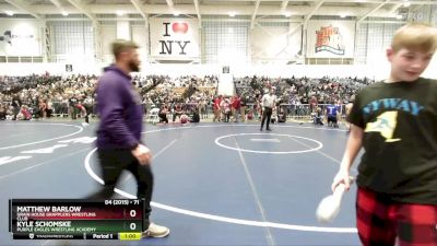 71 lbs Champ. Round 2 - Matthew Barlow, Grain House Grapplers Wrestling Club vs Kyle Schomske, Purple Eagles Wrestling Academy