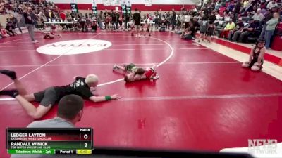 38-40 lbs Round 3 - Ledger Layton, Eaton Reds Wrestling Club vs Randall Winick, Top Notch Wrestling Club