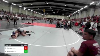 109 lbs Consi Of 8 #1 - Easten Serrano, Stout Wr Acd vs Alex Montoya, Alamosa
