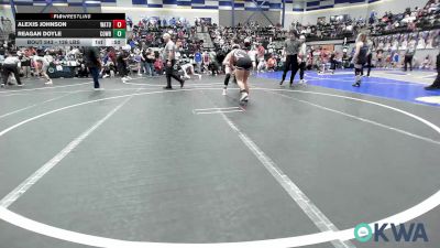 126 lbs 5th Place - Alexis Johnson, Watonga Youth Wrestling vs Reagan Doyle, Cowboy Wrestling Club