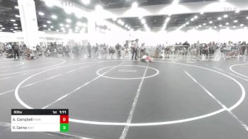 80 lbs Semifinal - Aryanna Campbell, Pursuit vs Valeria Cerna, Southwest Stallions WC