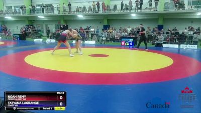 69kg Quarterfinal - Noah Remy, Prince Albert WC vs Tatyana Lagrange, Coast WA