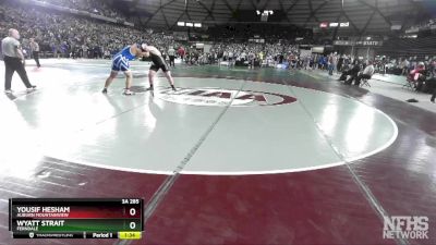 3A 285 lbs Champ. Round 2 - Wyatt Strait, Ferndale vs Yousif Hesham, Auburn Mountainview