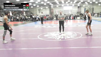 4 - 113 lbs Champ. Round 1 - Patrick Patterson, Salem (Salem) vs Ryan Ahlberg, Broad Run