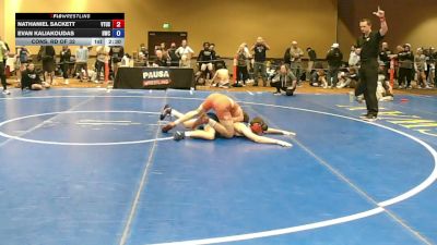 132 lbs Cons. Rd Of 32 - Nathaniel Sackett, VTUSAW vs Evan Kaliakoudas, Headhunters Wrestling Club