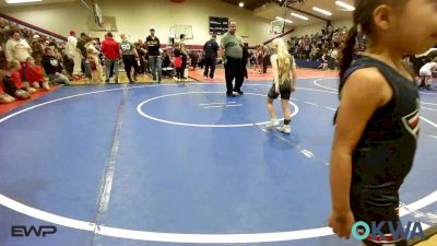 49 lbs Rr Rnd 1 - Robyn Dunn, Ponca City Wildcat Wrestling vs Raelynn Traweek, Mojo Grappling Academy